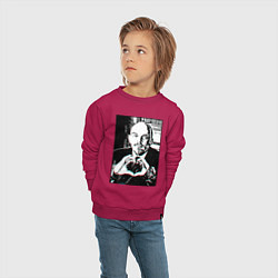 Свитшот хлопковый детский Ленин Oko, цвет: маджента — фото 2