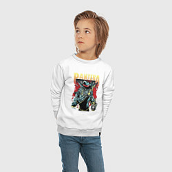 Свитшот хлопковый детский Pantera, цвет: белый — фото 2