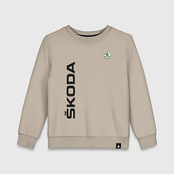 Свитшот хлопковый детский Skoda, цвет: миндальный