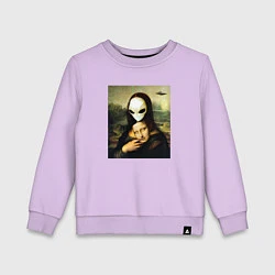 Свитшот хлопковый детский Mona Lisa, цвет: лаванда