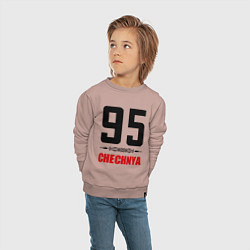 Свитшот хлопковый детский 95 Chechnya, цвет: пыльно-розовый — фото 2