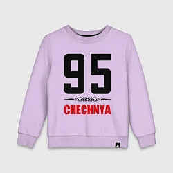 Свитшот хлопковый детский 95 Chechnya, цвет: лаванда