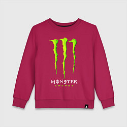 Свитшот хлопковый детский MONSTER ENERGY, цвет: маджента