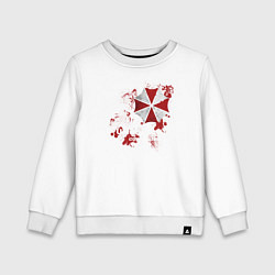 Свитшот хлопковый детский Umbrella, цвет: белый