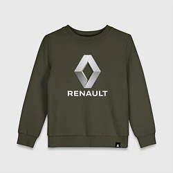 Свитшот хлопковый детский RENAULT, цвет: хаки