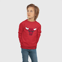 Свитшот хлопковый детский Chicago Bulls, цвет: красный — фото 2