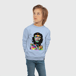 Свитшот хлопковый детский Che, цвет: мягкое небо — фото 2