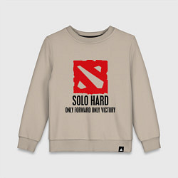 Свитшот хлопковый детский Solo Hard, цвет: миндальный