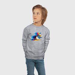 Свитшот хлопковый детский Дональд Дак, цвет: меланж — фото 2
