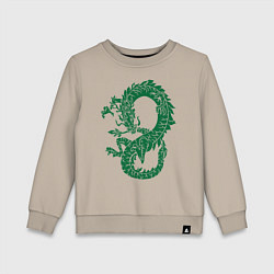 Свитшот хлопковый детский Древний китайский дракон, цвет: миндальный
