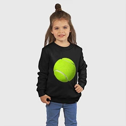 Свитшот хлопковый детский Теннис, цвет: черный — фото 2