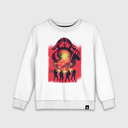 Свитшот хлопковый детский Охотники за пасхой, цвет: белый