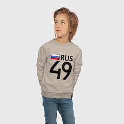 Свитшот хлопковый детский RUS 49, цвет: миндальный — фото 2