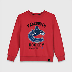 Свитшот хлопковый детский VANCOUVER CANUCKS NHL, цвет: красный