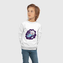 Свитшот хлопковый детский Little astronaut, цвет: белый — фото 2