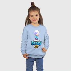 Свитшот хлопковый детский BRAWL STARS COLLETE, цвет: мягкое небо — фото 2