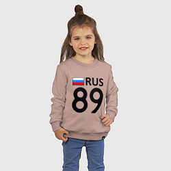 Свитшот хлопковый детский RUS 89, цвет: пыльно-розовый — фото 2