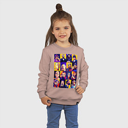 Свитшот хлопковый детский Легенды Рэпа, цвет: пыльно-розовый — фото 2