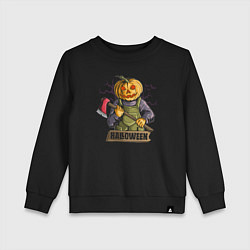Свитшот хлопковый детский Halloween, цвет: черный