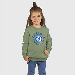Свитшот хлопковый детский Chelsea FC, цвет: авокадо — фото 2