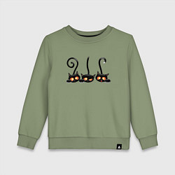 Свитшот хлопковый детский Котики, цвет: авокадо