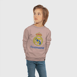 Свитшот хлопковый детский Real Madrid FC, цвет: пыльно-розовый — фото 2