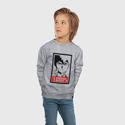Свитшот хлопковый детский Mob psycho 100 Z, цвет: меланж — фото 2