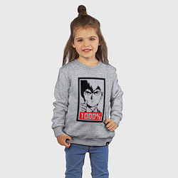 Свитшот хлопковый детский Mob psycho 100 Z, цвет: меланж — фото 2