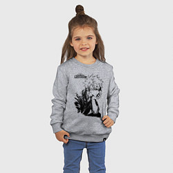 Свитшот хлопковый детский Моя геройская академия, цвет: меланж — фото 2