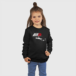Свитшот хлопковый детский INITIAL D, цвет: черный — фото 2