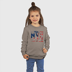 Свитшот хлопковый детский Нью-Йорк Сити, цвет: утренний латте — фото 2