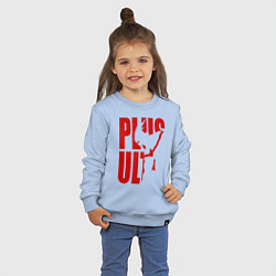 Свитшот хлопковый детский PLUS ULTRA, цвет: мягкое небо — фото 2