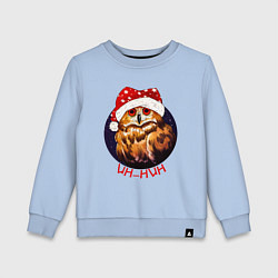 Свитшот хлопковый детский Holiday Owl, цвет: мягкое небо