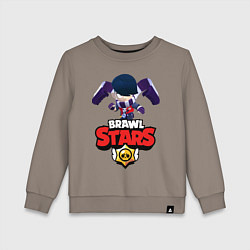 Свитшот хлопковый детский Brawl Stars Эдгар, цвет: утренний латте