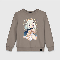 Свитшот хлопковый детский Приятного аппетита Паймон, цвет: утренний латте