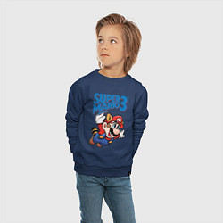 Свитшот хлопковый детский Mario 3, цвет: тёмно-синий — фото 2