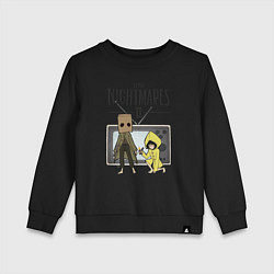 Свитшот хлопковый детский Little Nightmares 2, цвет: черный