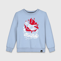 Свитшот хлопковый детский Cyberpunk 2077 SAMURAI, цвет: мягкое небо