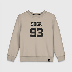 Свитшот хлопковый детский BTS - Suga 93, цвет: миндальный