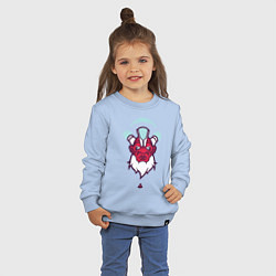 Свитшот хлопковый детский Дизраптор Dota 2, цвет: мягкое небо — фото 2