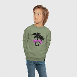 Свитшот хлопковый детский GTA Vice City, цвет: авокадо — фото 2