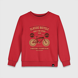 Свитшот хлопковый детский Классический велосипед, цвет: красный