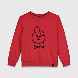 Свитшот хлопковый детский COOKY BTS, цвет: красный