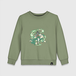 Свитшот хлопковый детский Венти, цвет: авокадо