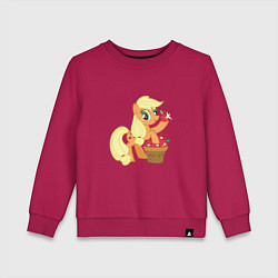 Свитшот хлопковый детский Applejack, цвет: маджента