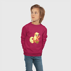 Свитшот хлопковый детский Applejack, цвет: маджента — фото 2