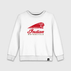 Свитшот хлопковый детский Indian Moto Мото Лого Z, цвет: белый