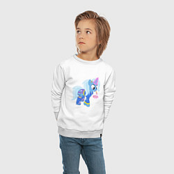 Свитшот хлопковый детский Пони с рогом, цвет: белый — фото 2