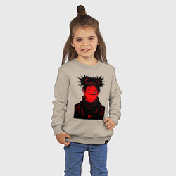 Свитшот хлопковый детский Кровь Чосо Магическая Битва, цвет: миндальный — фото 2
