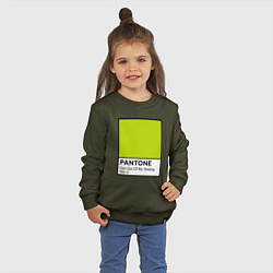 Свитшот хлопковый детский Shrek: Pantone Color, цвет: хаки — фото 2